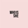 WHO IS SHE Logo