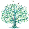 YaaYaa Free's Healing Tree Logotyp